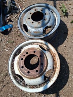 2 Ford 16” Dually Steel Rims – 8 Lug