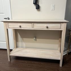Wood Console Table with Drawers