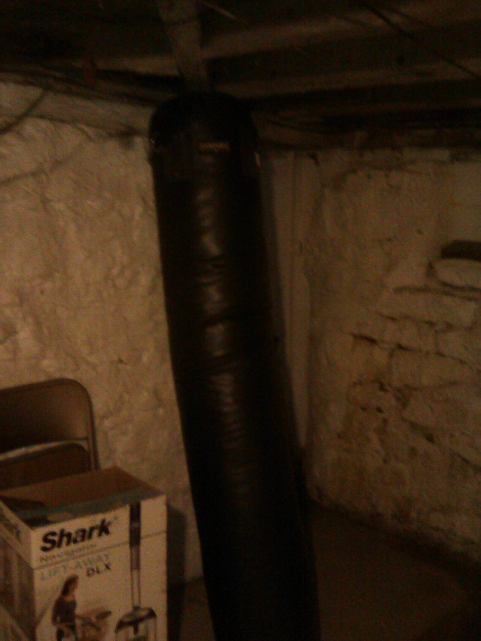 Kick box. Punch bag. At least 6 ft long with pair head gear