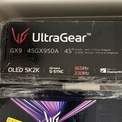 LG UltraGear 45” OLED 5K2K Gaming Monitor (45GX950A) 330Hz G-Sync (Open box Never used)