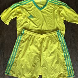 Adidas Yellow Soccer Kit