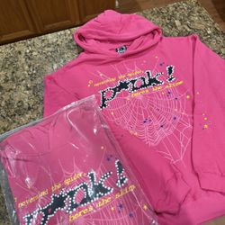 SP5DER HOODIES PINK BLUE BLACK 