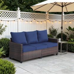 Rattan Wicker Outdoor Patio Sofa