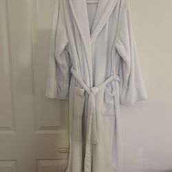 White terry cloth robe