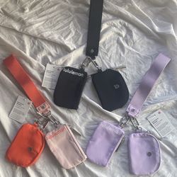 Lululemon Bundle Dual Pouch Wristlet Spooky Halloween Fall Vibe Color Set