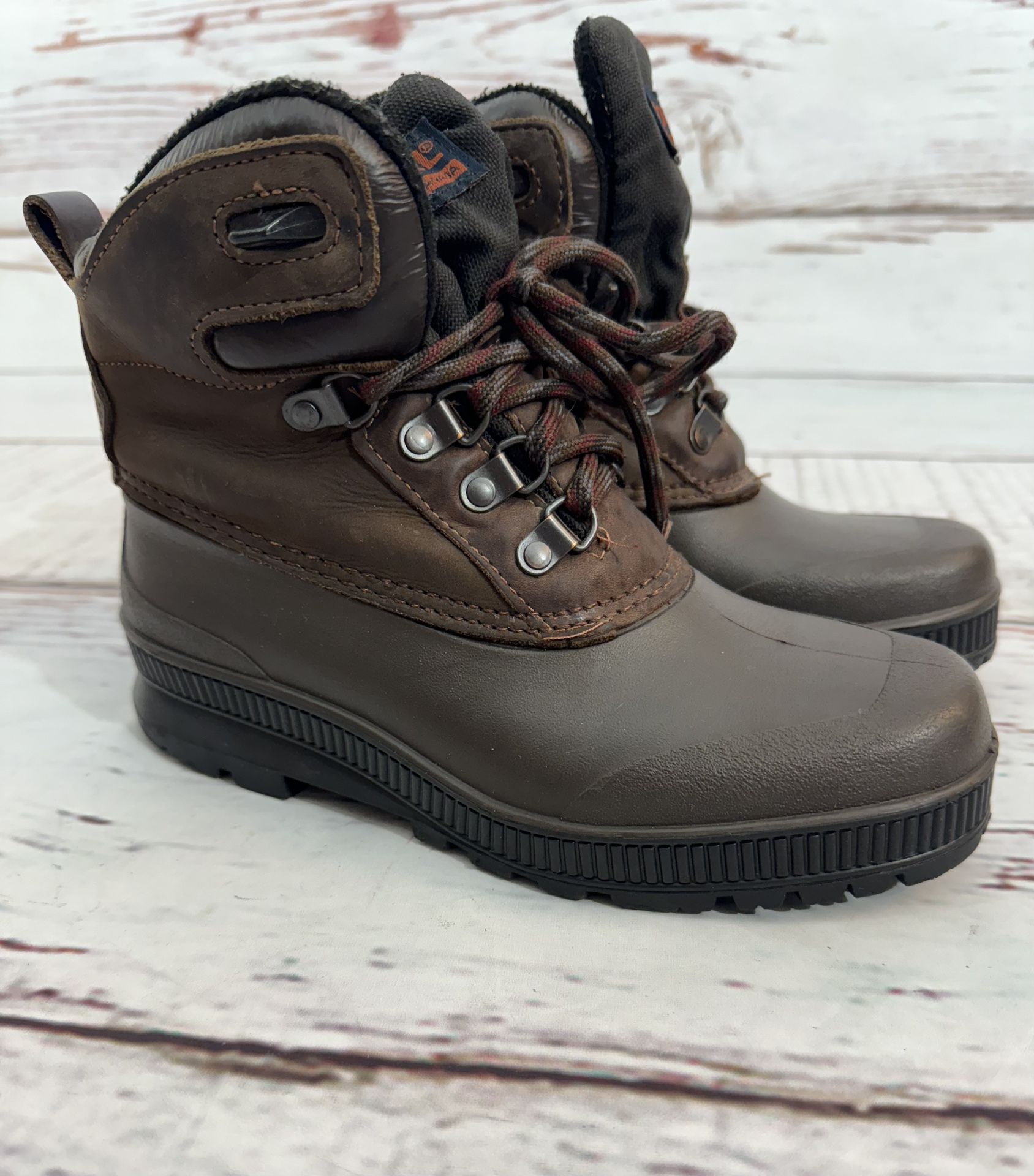 Sorel Women's Size 7 Leather / Rubber Brown Winter Snow Boots Hiking Waterproof