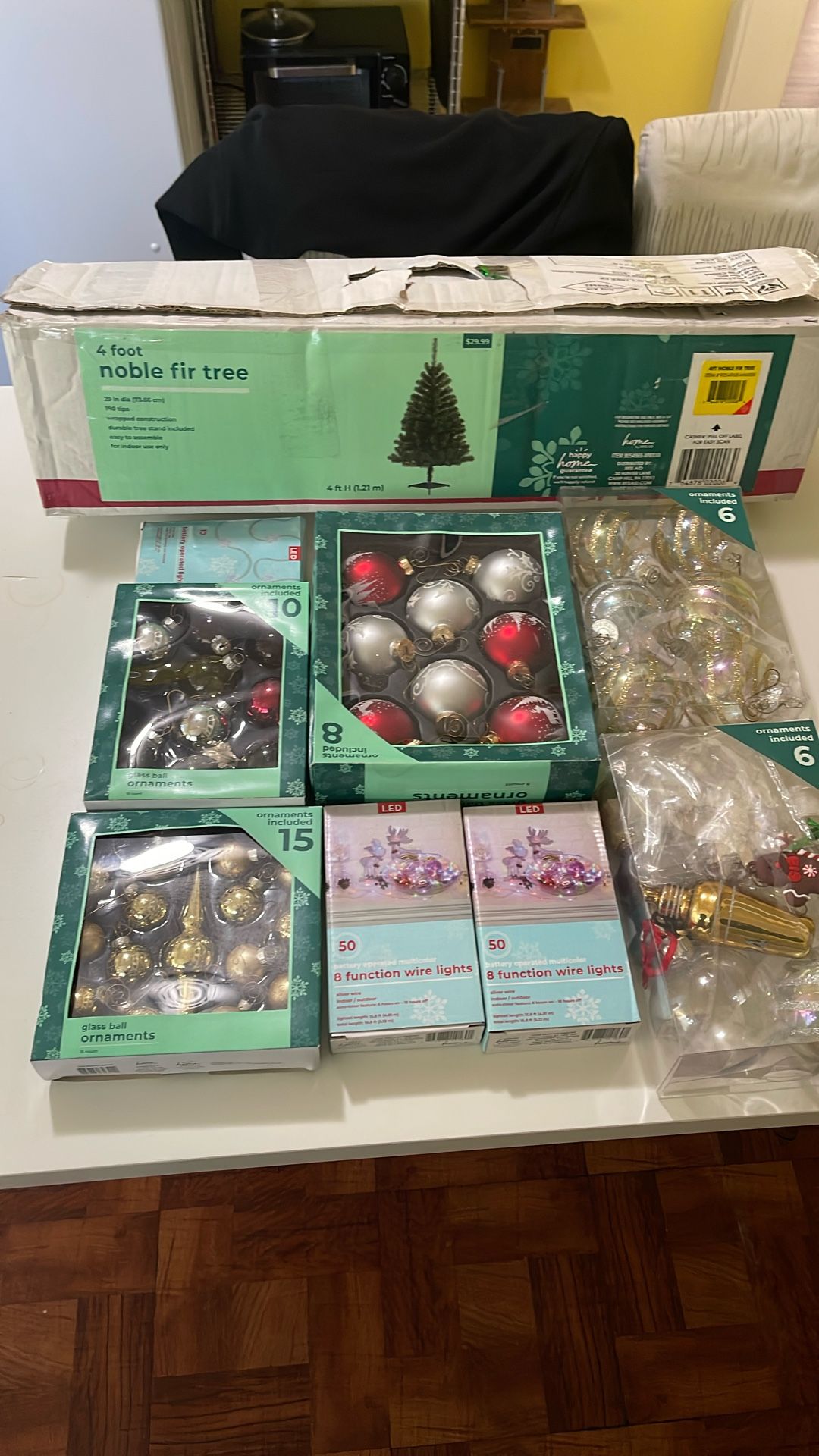 4ft Christmas Tree With Decorations 