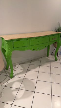 Large mirror and entryway table