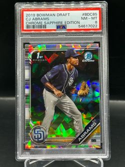2019 Bowman Draft Sapphire CJ Abrams PSA 8