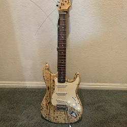 Custom wooden guitar