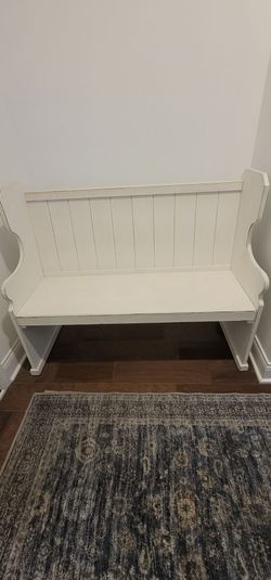 White Pew Bench