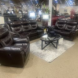 Leather Sofa Set