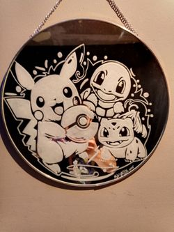 Hand Engraved Pokémon Mirror 