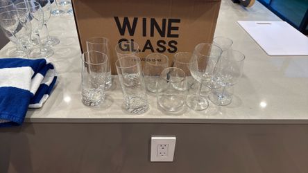 Free wine and regular glasses