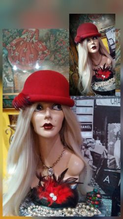 Vintage Hats & Wigs. $30 Each. Great For Halloween!