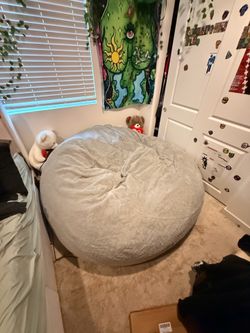 Grey big bean bag