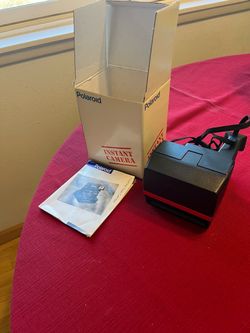 Vintage Polaroid OneStep Flash Instant Camera – Original Box & Manual