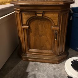 Antique End Table & Storage 