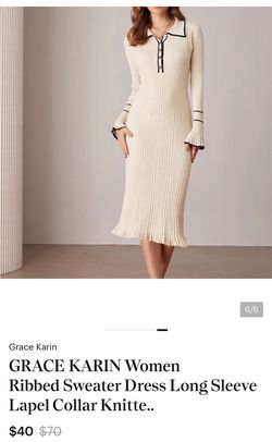 New with tags Grace karin knitted dress Medium $20