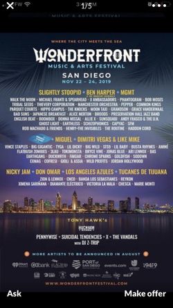 Wonderfront 3 day GA pass