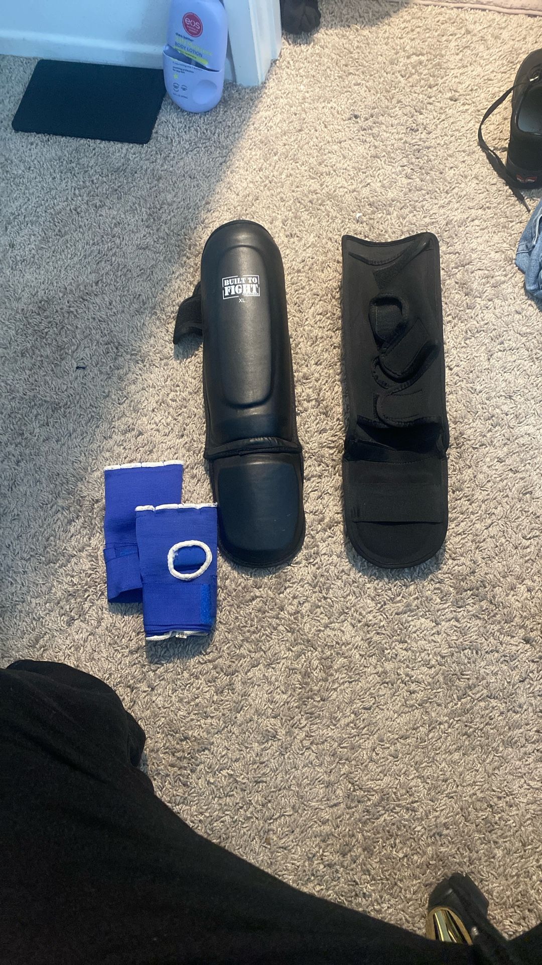 Kickboxing Shinguards And Easy Wraps