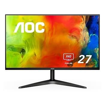 AOC 27B1H 27" Full HD 1920 x 1080 LCD Monitor, 3-Sided Frameless, IPS Panel, HDMI/VGA, Flicker-free