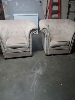 Two comfy chair couches.