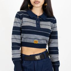 Fb County Charlie Brown Crop Top Navy
