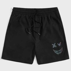 Mens Cartoon Drawstring Graphic Shorts