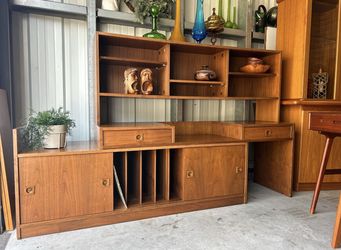 Mid Century Modern Modular Danish Teak Wall Unit Room Divider