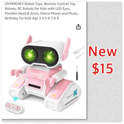 Robot Toys, Remote Control Toy Robots, RC Robots for Kids with LED Eyes, Flexible Head & Arms, Dance Moves and Music, Birthday for Kids Age 3 4 5 6 7 