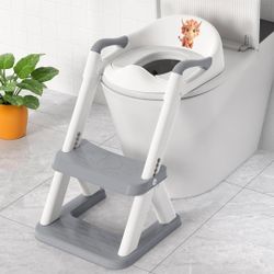 Potty Training Seat, SKYROKU 8868 Upgrade Toddler Toilet Seat for Kids Boys Girls, 2 in 1 Potty Training Toilet, Splash Guard Anti-Slip Pad Step Stool