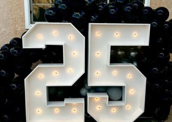 123 & ABC Marquee’s (4ft Tall) With Lights