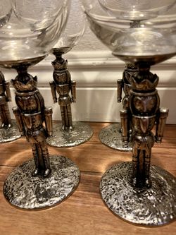 Set of 6 Williams Sonoma Christmas Nutcracker Mugs & 6 Silver Metal Pewter Nutcracker  Wine Glasses for Sale in Newport Beach, CA - OfferUp