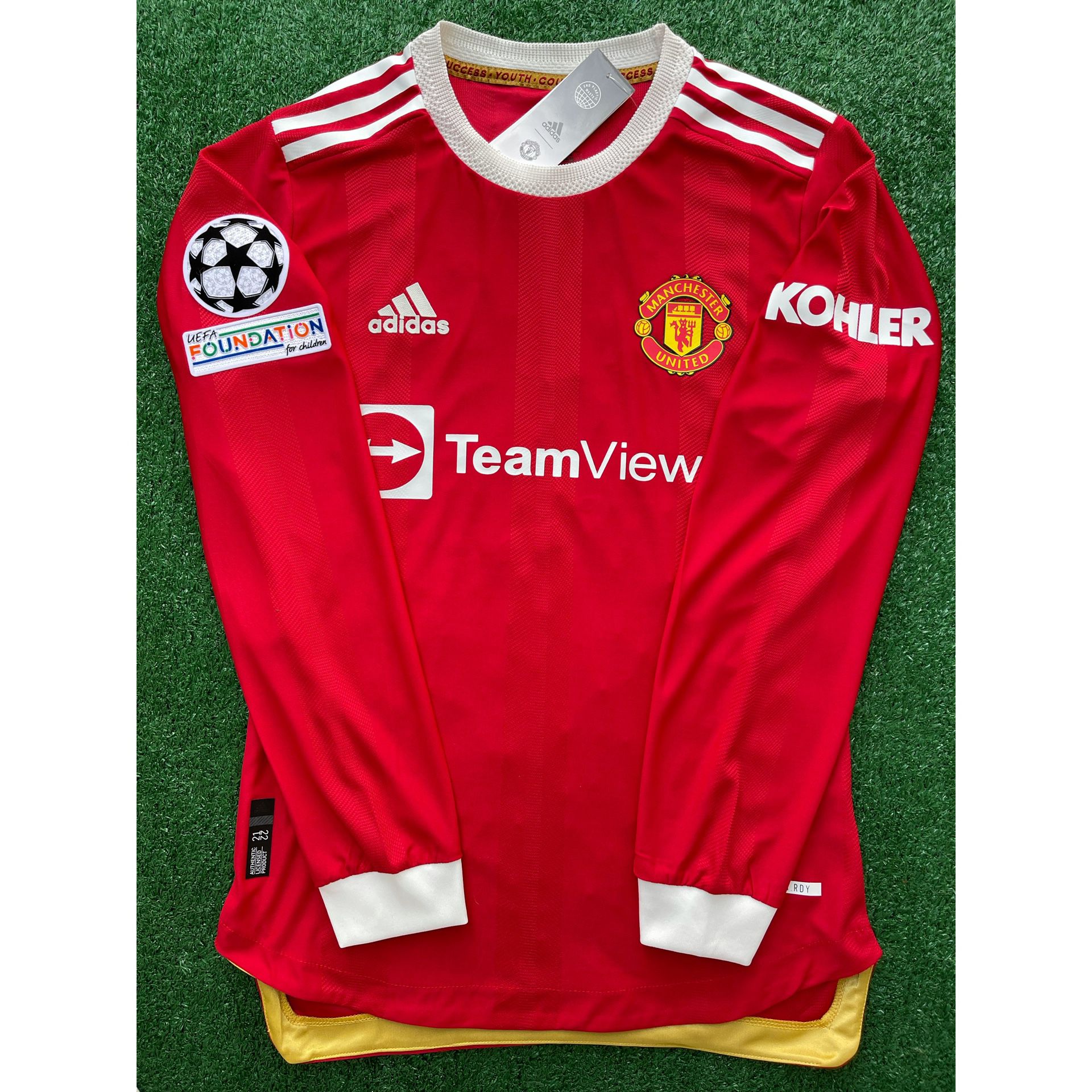 2021/22 Manchester United long sleeve soccer jersey player version