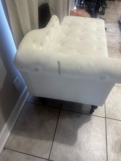 White couch lounger