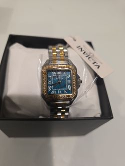 Invicta Two-Tone Watch with Blue Dial
