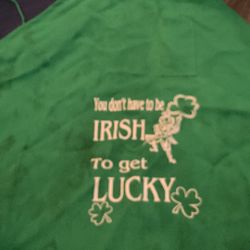 Green Irish apron