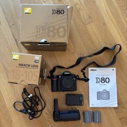 Nikon d80 camera & nikkor lens