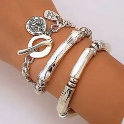 Stainless steel bracelet set