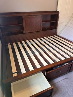  Wooden Bed Frame/ Desk