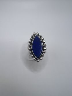 Silver lapis lazuli ring 