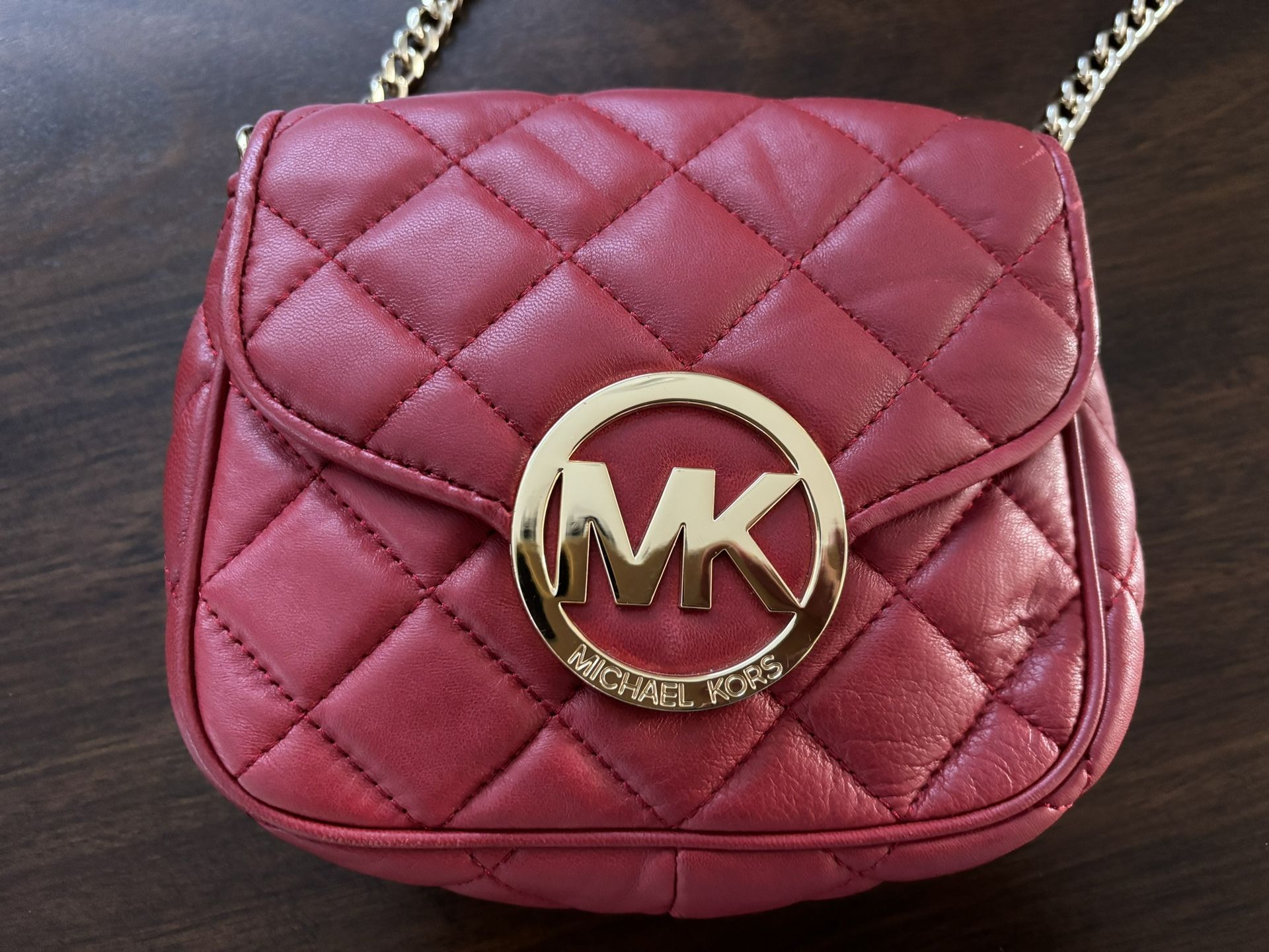 Michael Kors Women's Fulton Quilted Leather Crossbody Bag/Purse - New!