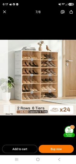 collapsible shoe storage