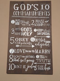 God's 10 Commandments Wall Art