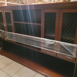 Solid Wood Hutch + Credenza Set
