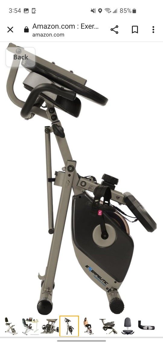 Stationary Bike Exerpeutic 400XL Folding Recumbent Bike Model