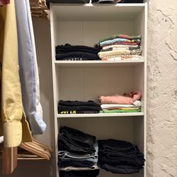 white storage shelf 