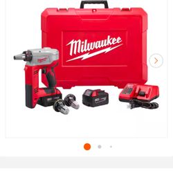 op Milwaukee M18 18-Volt Lithium-Ion Cordless 3/8 in. to 1-1/2 in Expansion Tool Kit with 3 Heads, T