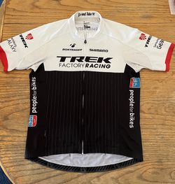 Men’s Bontrager E-Trex People Bikes Athletic Sports Cycling Athletic Stretch Shirt Size L Bontrager Shimano Sponsors